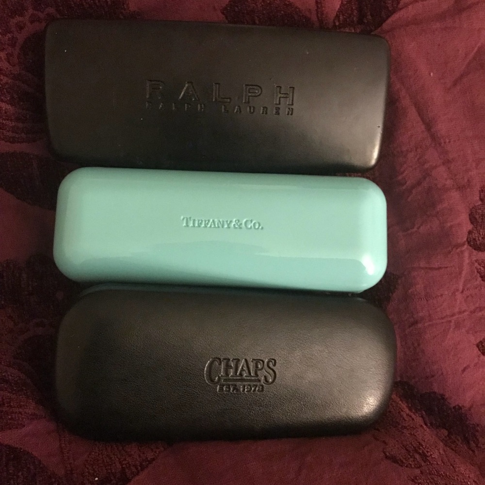 Chaps, Ralph Lauren, and Tiffany&Co. Glasses Cases